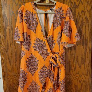 Orange and Blue Romper